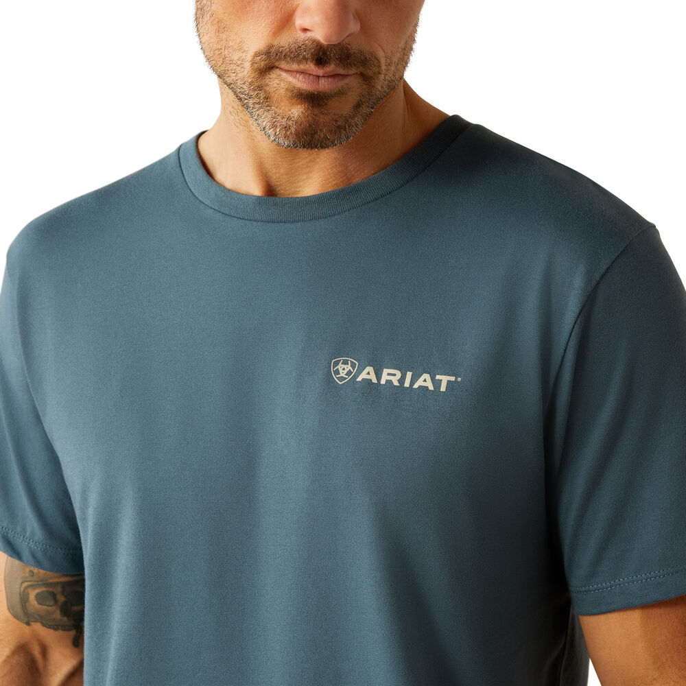 Ariat Mens Southwest Hexa Deca S/S Tee (10054770) Lagoon Green
