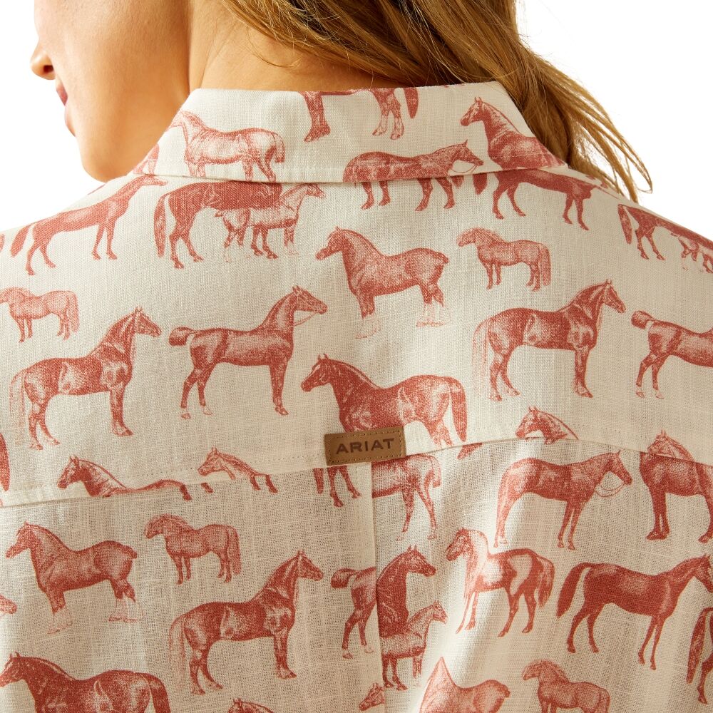 Ariat Womens Rudford L/S Shirt (10054994) Blushing Horse