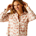 Ariat Womens Rudford L/S Shirt (10054994) Blushing Horse