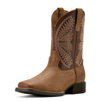 Ariat Youth Ruidoso Western Boots (10061136) Pearl/Chocolate Brown