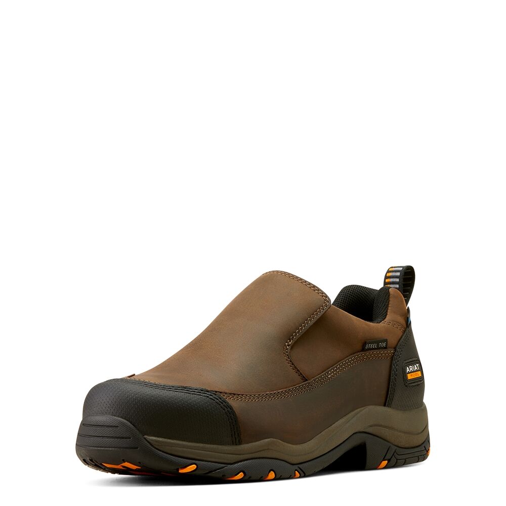 Ariat Work Range Mens Duraralley H2O Steel Toe Shoes (10047762) Distressed Brown