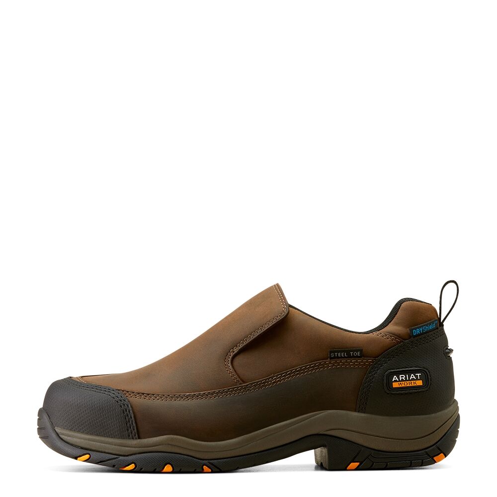 Ariat Work Range Mens Duraralley H2O Steel Toe Shoes (10047762) Distressed Brown