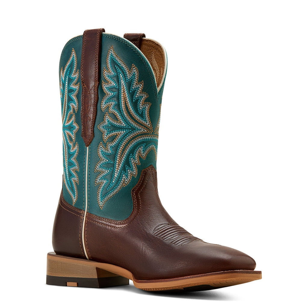 Ariat Mens Walker Western Boots (10061240) Espresso/Scuba Blue