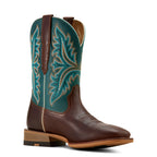 Ariat Mens Walker Western Boots (10061240) Espresso/Scuba Blue