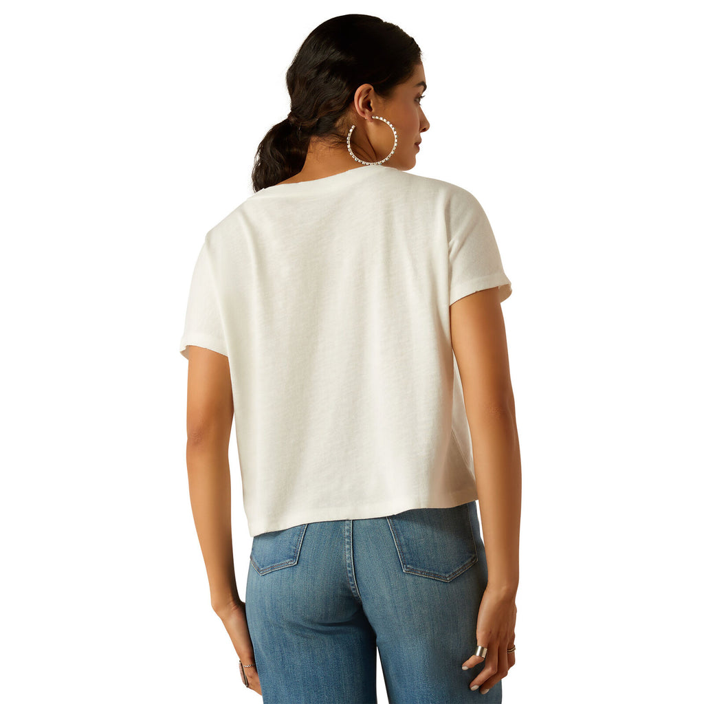 Ariat Womens Cowboy S/S Tee (10055139) Cloud Dancer