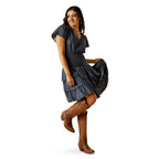 Ariat Womens Stellar Dress (10054548) Medium Blue Chambray