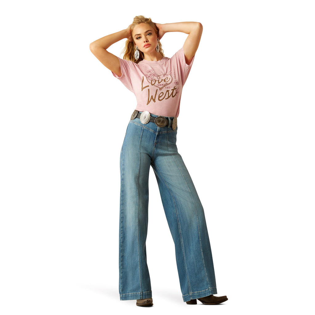 Ariat Womens West S/S Tee (10054551) Zephyr