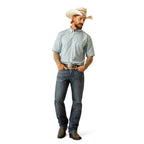 Ariat Mens Pro Series Glennie Classic Fit S/S Shirt (10054683) Turquoise