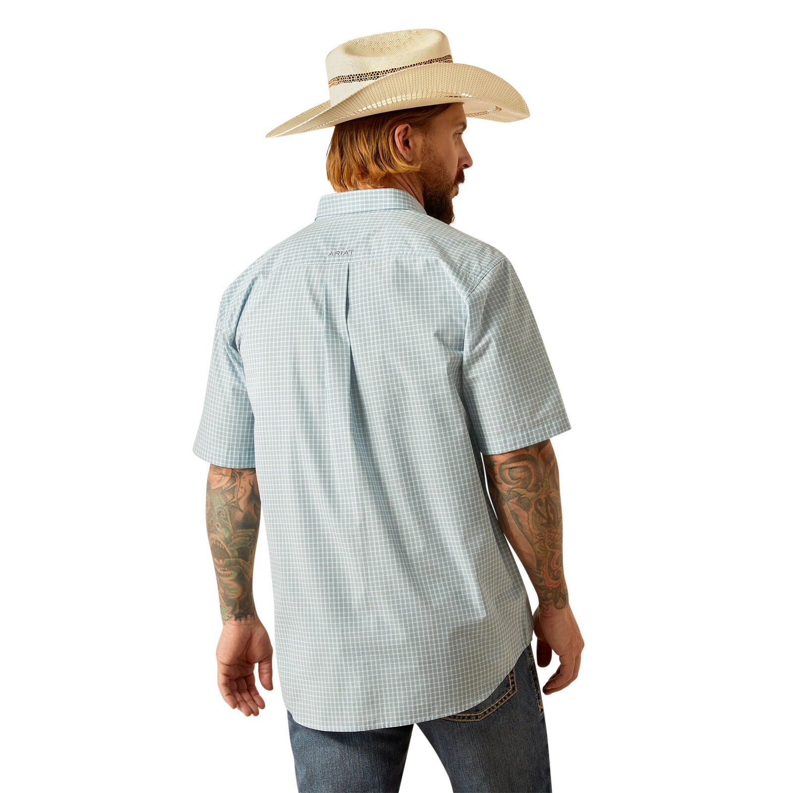 Ariat Mens Pro Series Glennie Classic Fit S/S Shirt (10054683) Turquoise