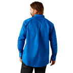 Ariat Mens Team Logo Twill Classic Fit L/S Shirt (10055237) Blue/Light Blue