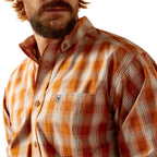 Ariat Mens Pro Series Julius Classic Fit L/S Shirt (10054741) Rust