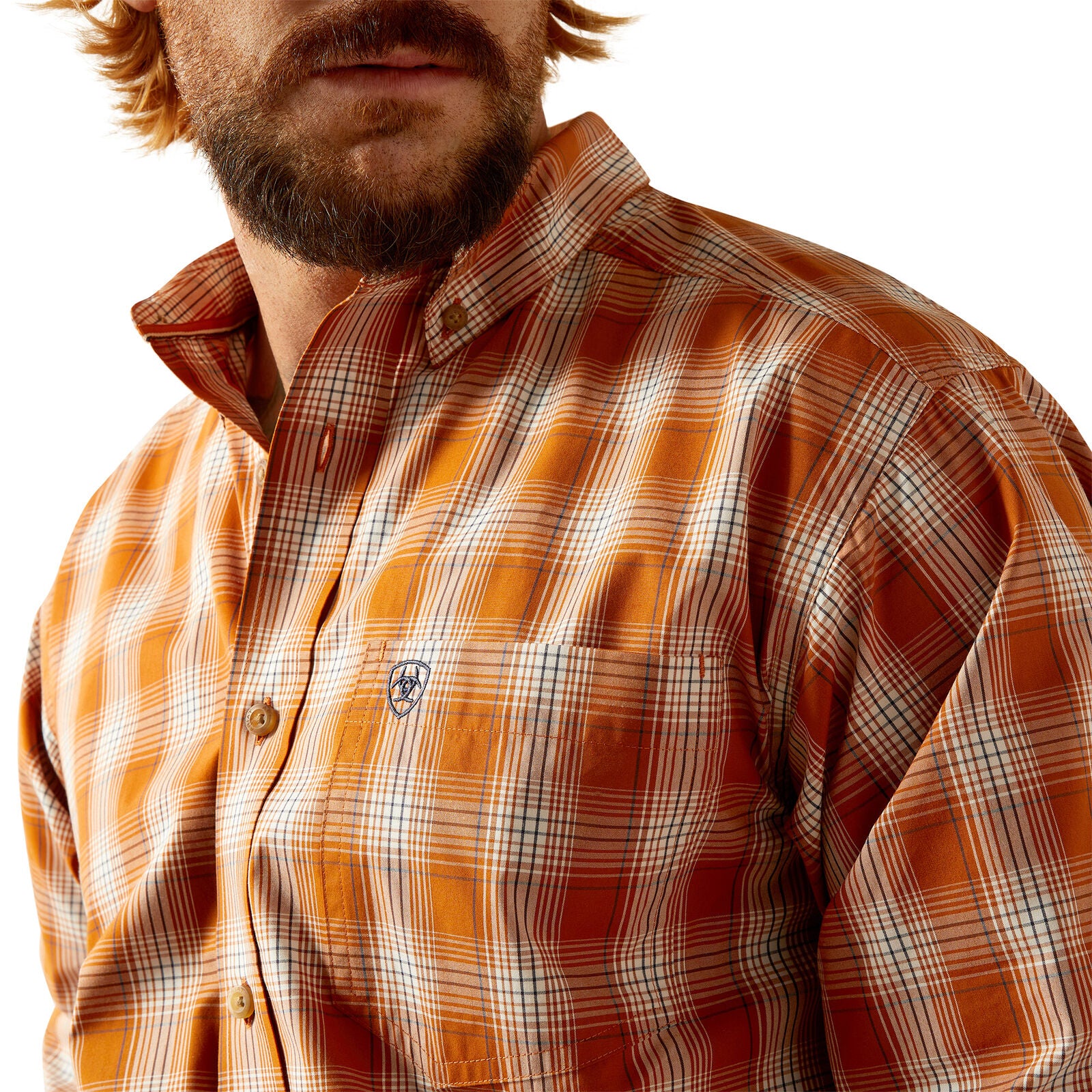 Ariat Mens Pro Series Julius Classic Fit L/S Shirt (10054741) Rust