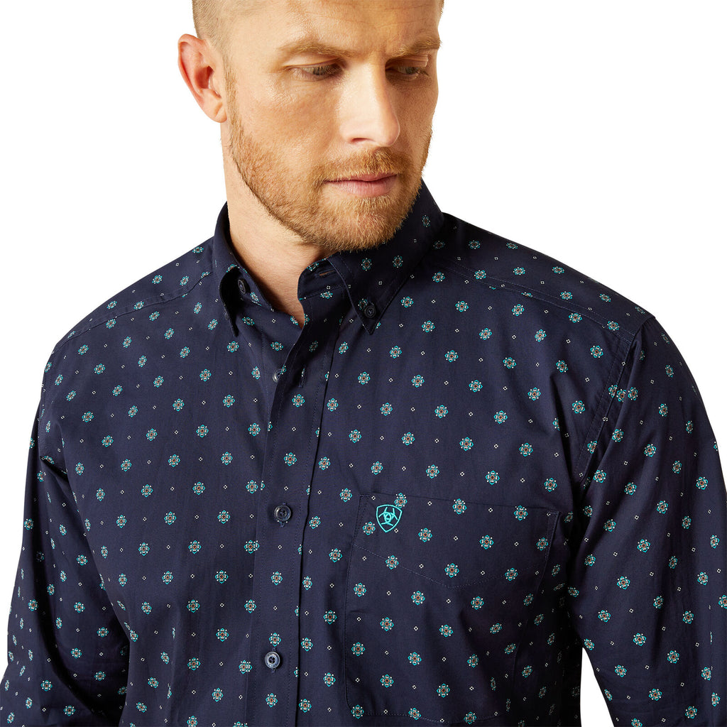 Ariat Mens Jacobi Classic Fit L/S Shirt (10054695) Navy