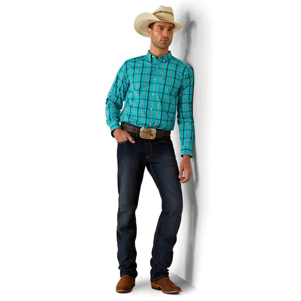 Ariat Mens Pro Series Jessie Fitted L/S Shirt (10054737) Turquoise