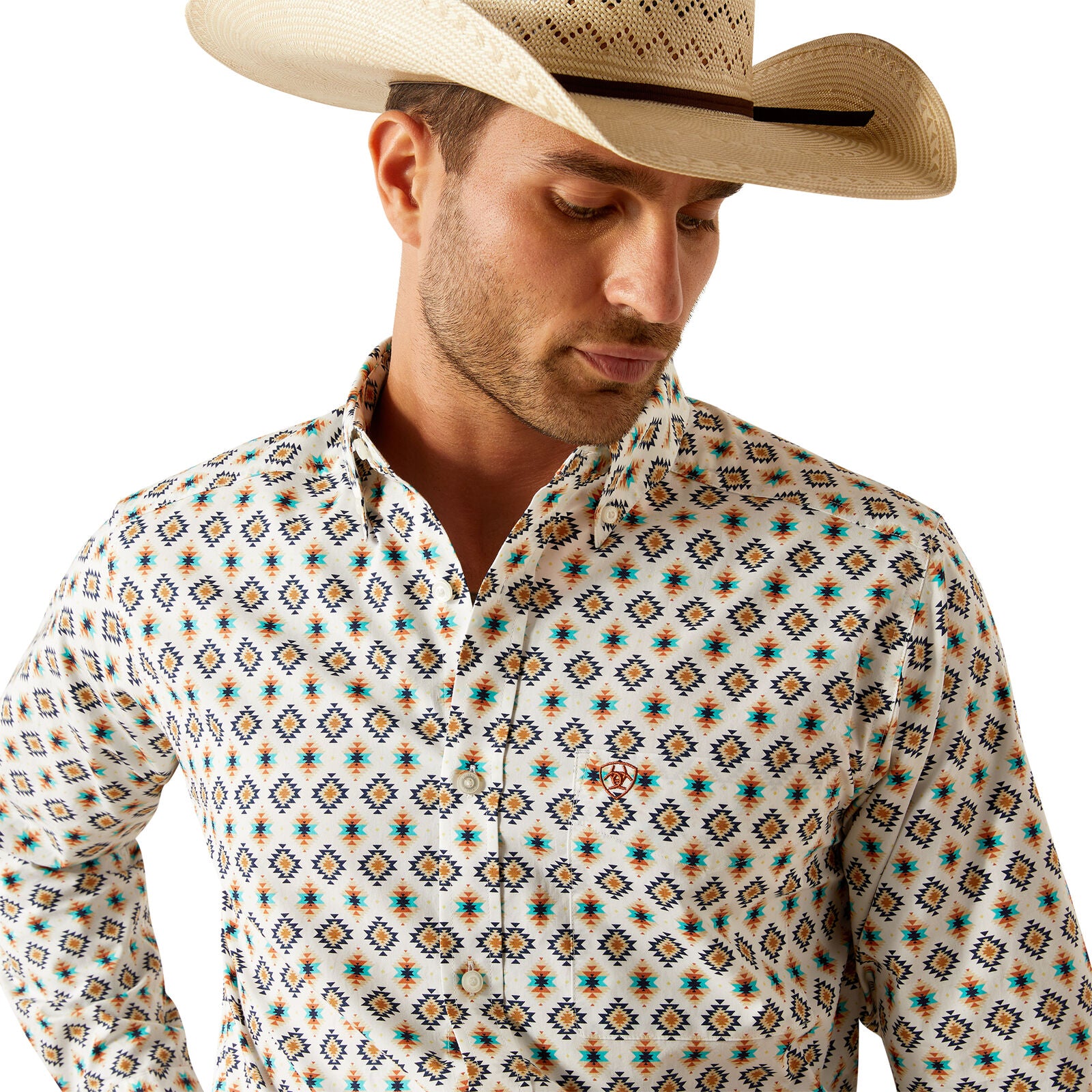 Ariat Mens Judas Fitted L/S Shirt (10054744) Blue