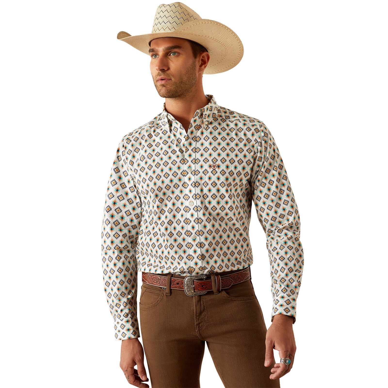 Ariat Mens Judas Fitted L/S Shirt (10054744) Blue