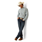 Ariat Mens Pro Series Conner Classic Fit Snap L/S Shirt (10054676) Navy