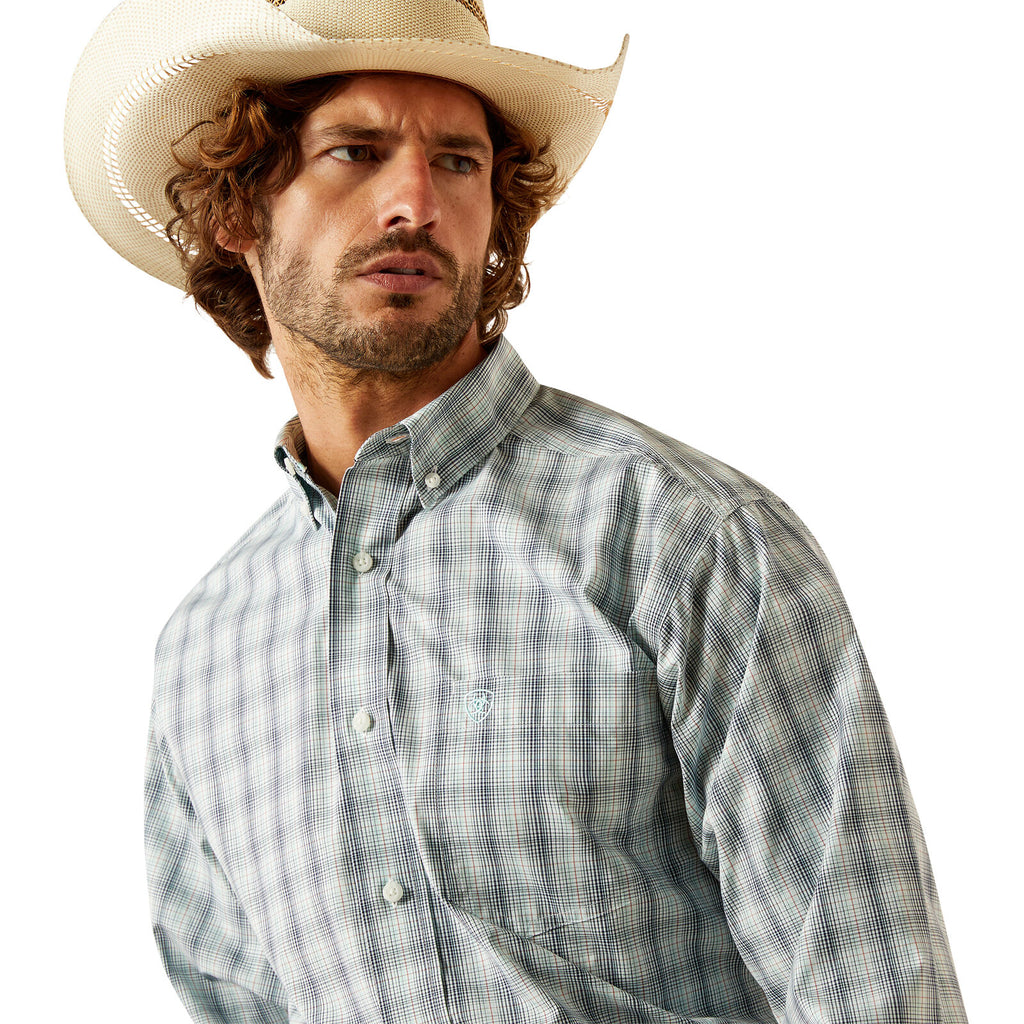 Ariat Mens Pro Series Conner Classic Fit Snap L/S Shirt (10054676) Navy