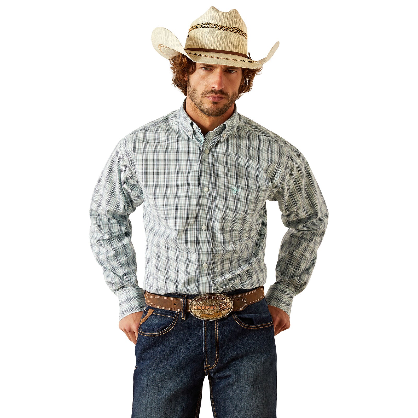 Ariat Mens Pro Series Conner Classic Fit Snap L/S Shirt (10054676) Navy