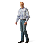 Ariat Mens Pro Series Ream Princeton Classic Fit L/S Shirt (10054734) Navy/Red