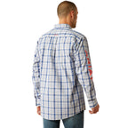 Ariat Mens Pro Series Ream Princeton Classic Fit L/S Shirt (10054734) Navy/Red
