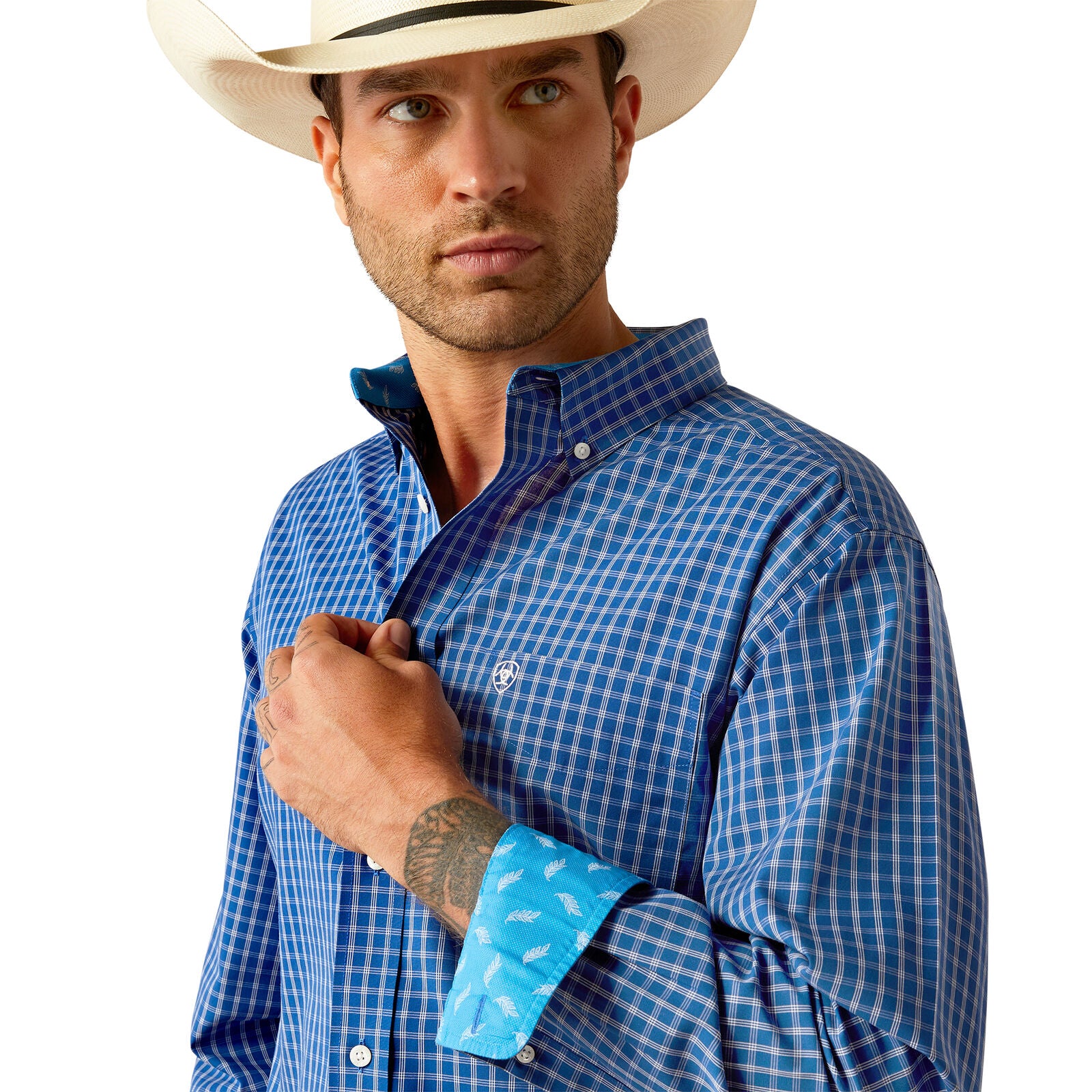 Ariat Mens Wrinkle Free Blair Classic Fit L/S Shirt (10054724) Navy