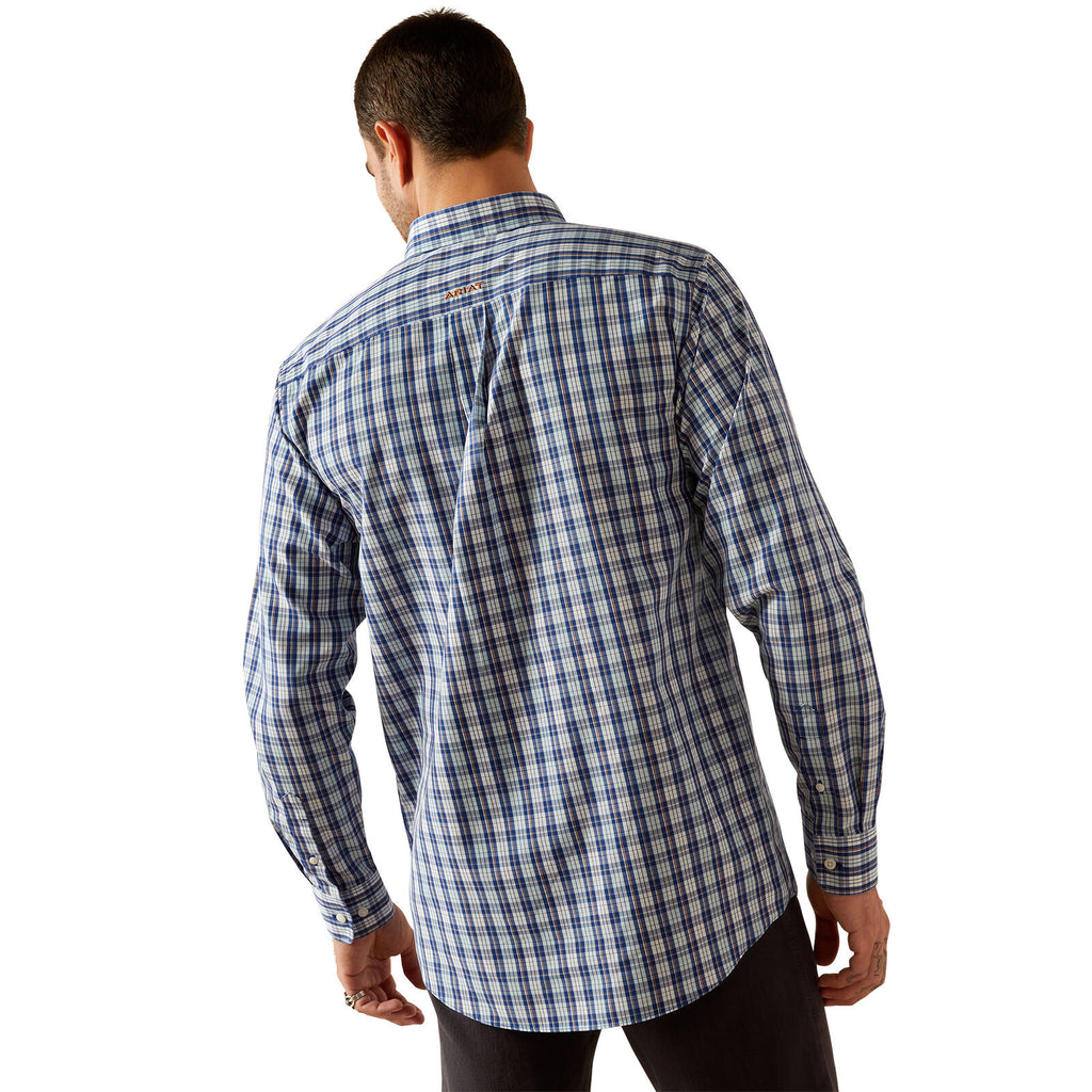 Ariat Mens Wrinkle Free Bronson Fitted L/S Shirt (10054664) Blue