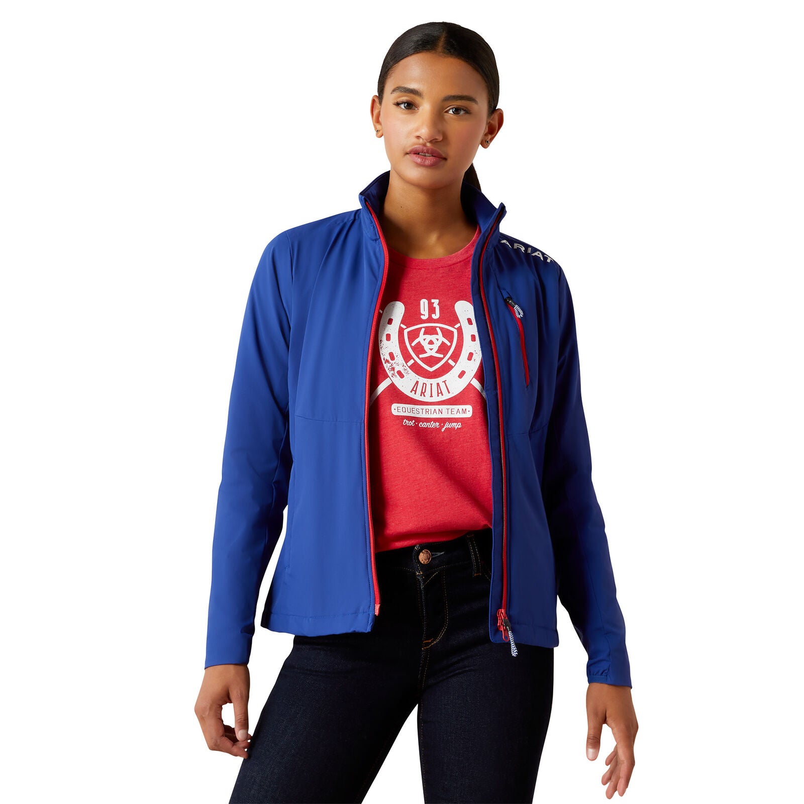 Ariat Womens Rion Team Stretchshell Insulated Jacket (10058545) Sodalite Blue Team