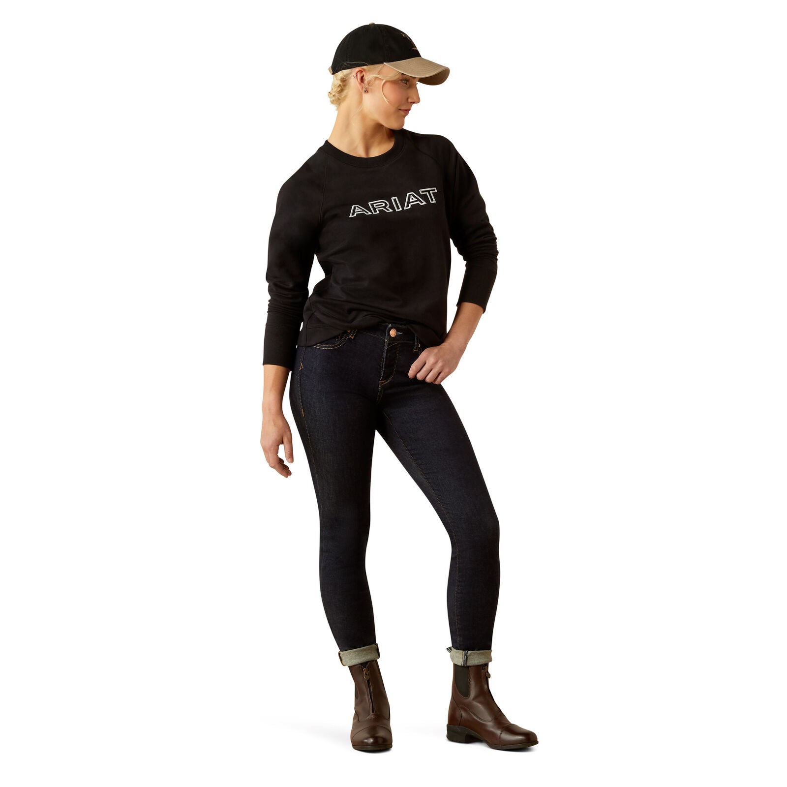 Ariat Womens Benica Team Sweatshirt (10058586) Black Team