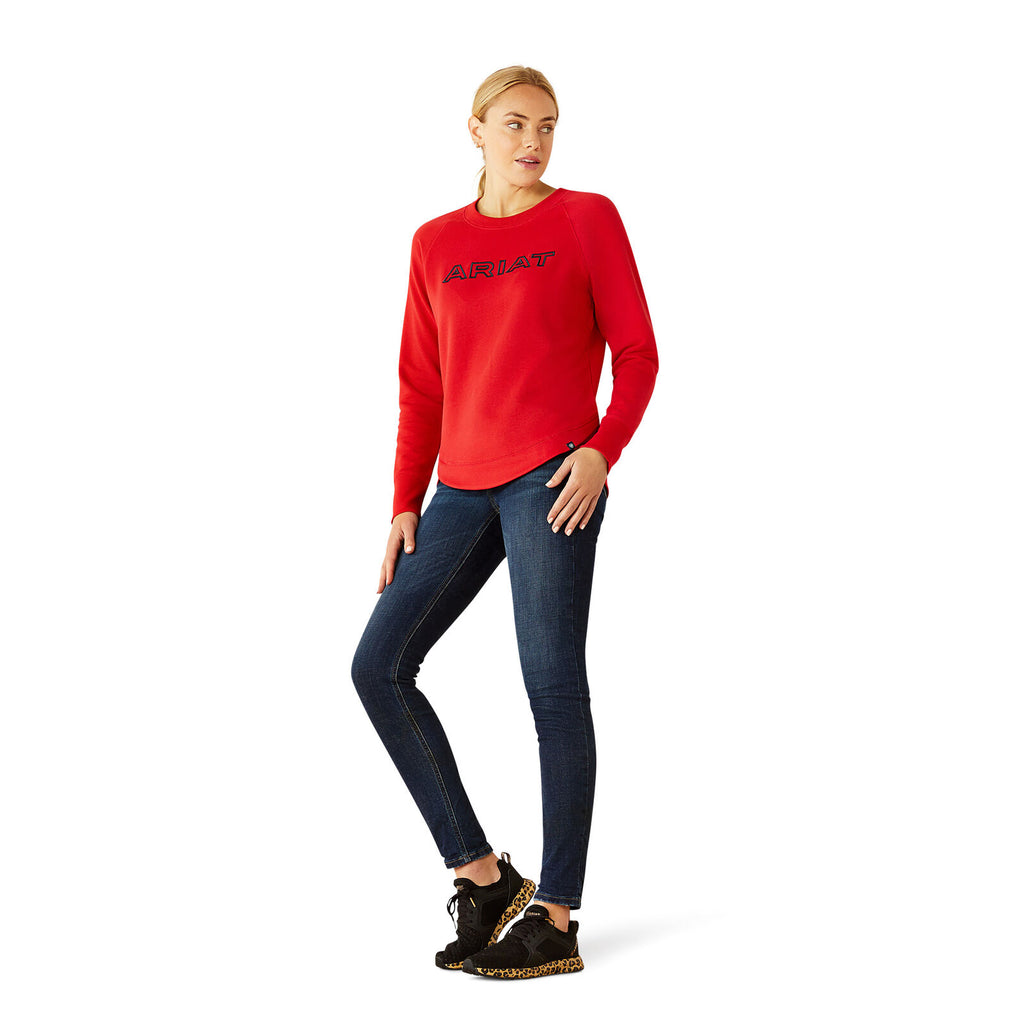 Ariat Womens Benica Team Sweatshirt (10058587) Red Team