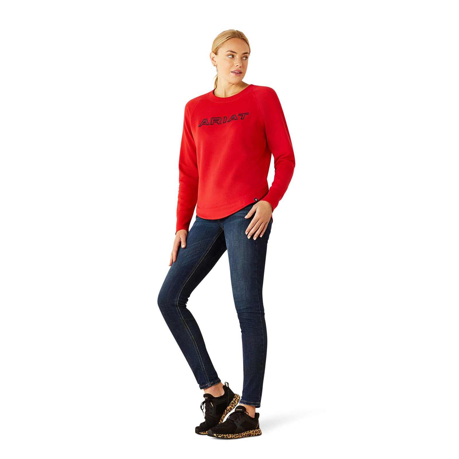 Ariat Womens Benica Team Sweatshirt (10058587) Red Team