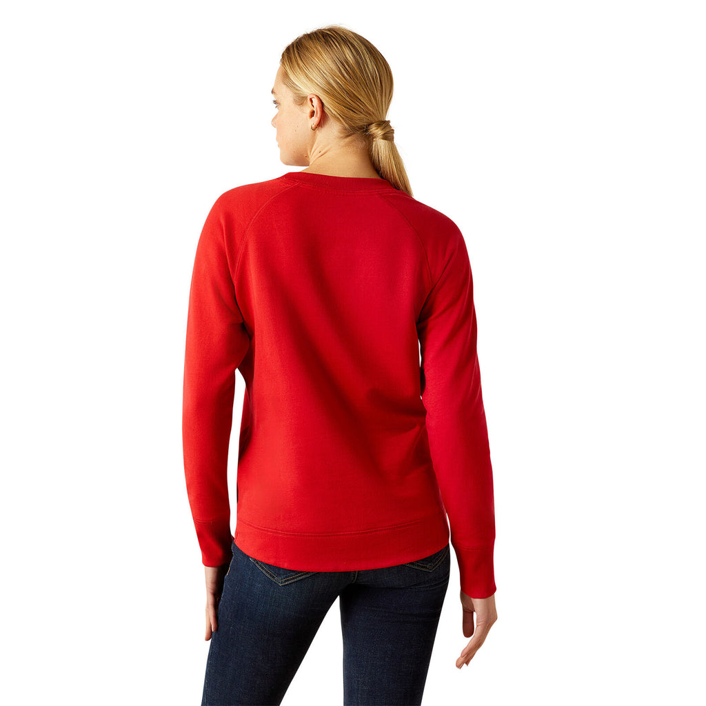 Ariat Womens Benica Team Sweatshirt (10058587) Red Team