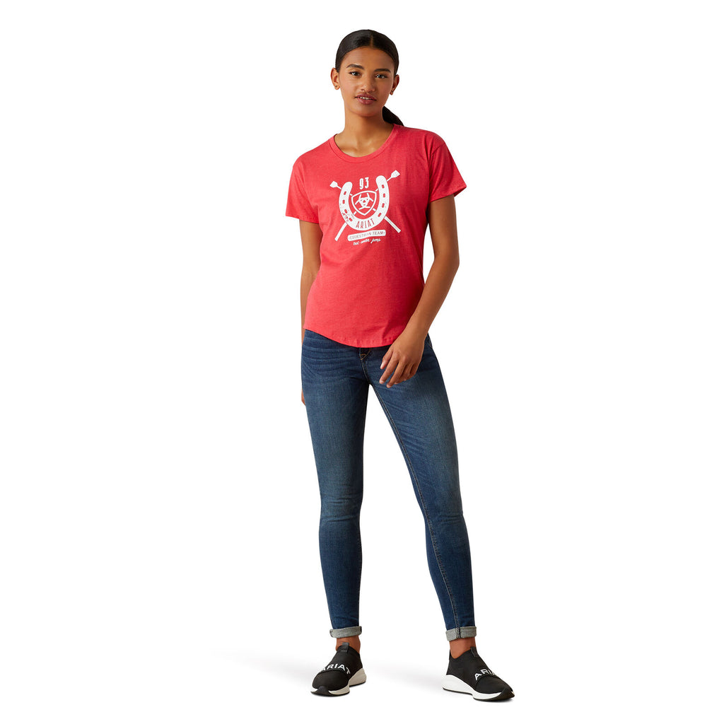 Ariat Womens Int'l EQ Club S/S Tee (10058592) Red Heather