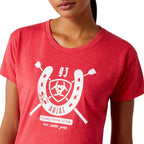Ariat Womens Int'l EQ Club S/S Tee (10058592) Red Heather