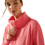 Ariat Womens Fern 1/2 Zip Sweatshirt (10055038) Coral Paradise