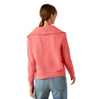 Ariat Womens Fern 1/2 Zip Sweatshirt (10055038) Coral Paradise