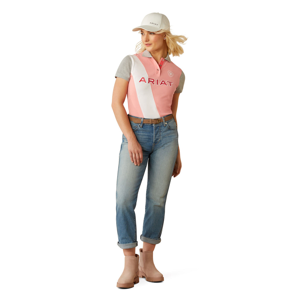 Ariat Womens Taryn Polo (10055248) Flamingo Pink/Coral Paradise