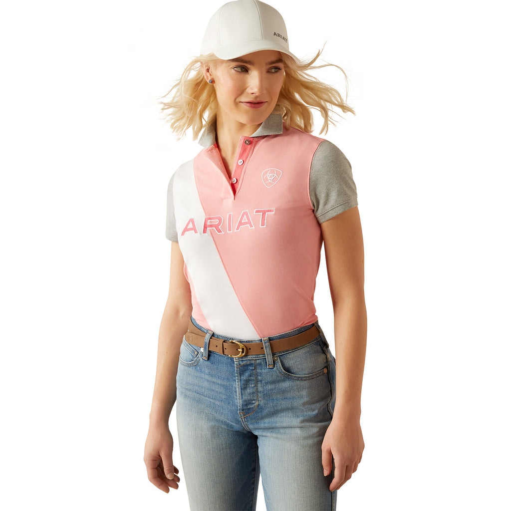 Ariat Womens Taryn Polo (10055248) Flamingo Pink/Coral Paradise