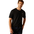 Ariat Mens Vertical Logo S/S Tee (10055149) Black/Ebony Black