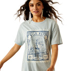 Ariat Womens Wild West Stamp S/S Tee (10055128) Bleached Blue
