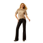 Ariat Womens Western Mural S/S Tee (10055131) Washed Griege
