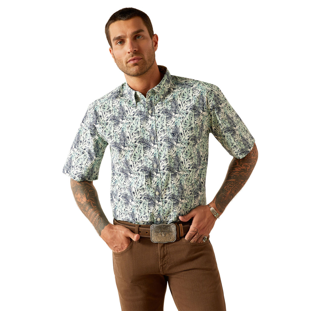 Ariat Mens Cyrus Classic Fit S/S Shirt (10054820) Mint