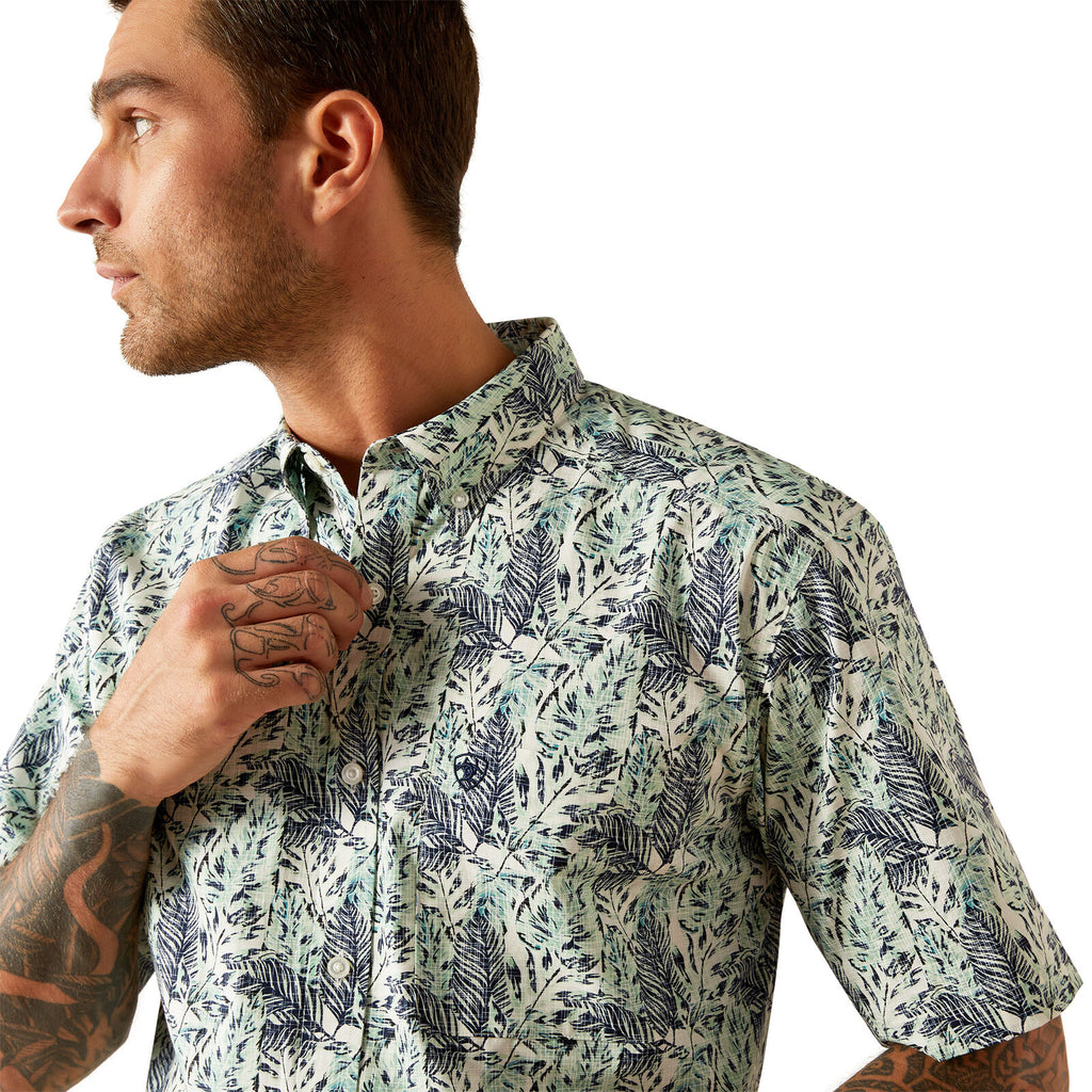 Ariat Mens Cyrus Classic Fit S/S Shirt (10054820) Mint