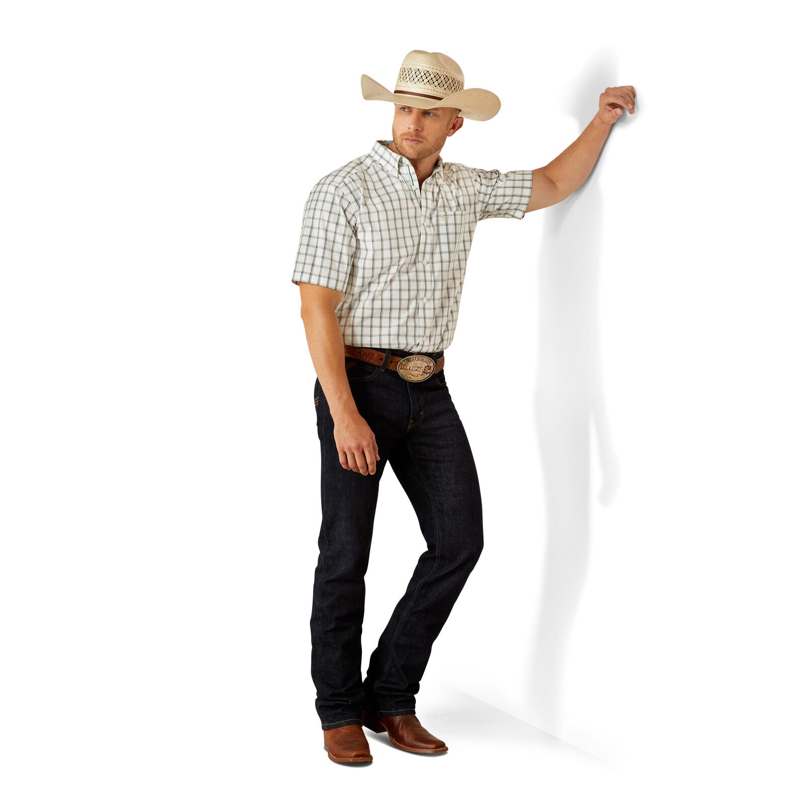 Ariat Mens Pro Series Cooper Classic Fit S/S Shirt (10054823) White