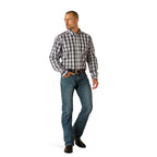 Ariat Mens Wrinkle Free Ocean Classic Fit L/S Shirt (10054827) Dark Blue