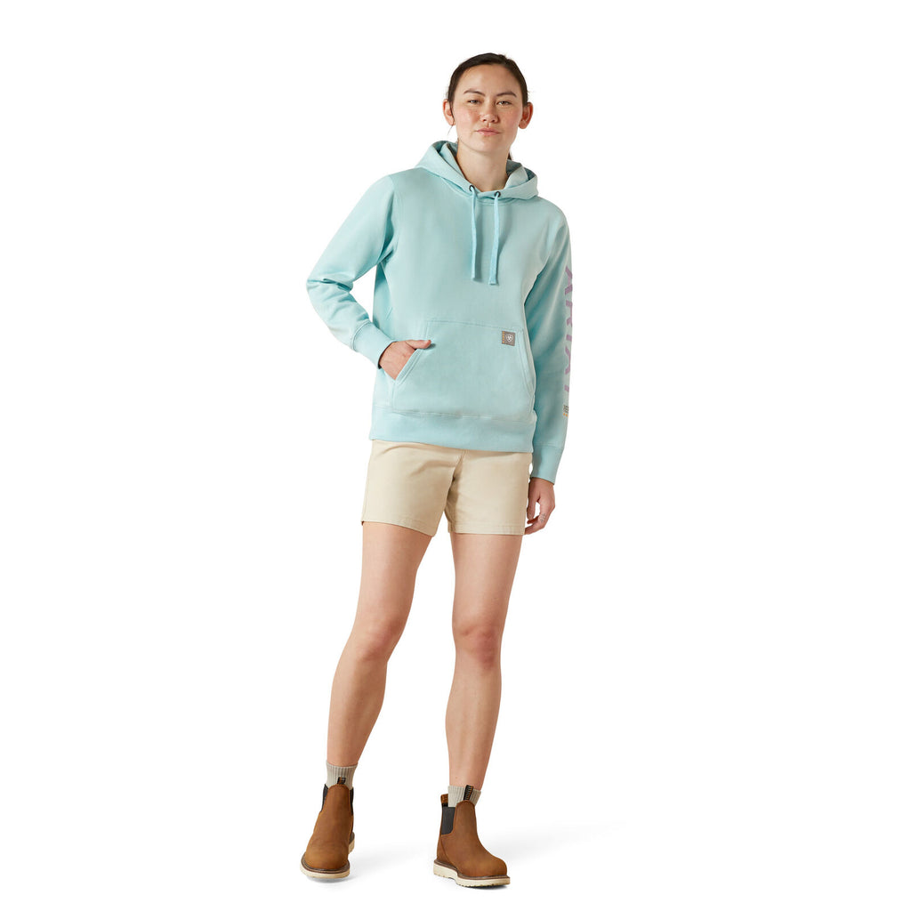 Ariat Womens Rebar Graphic Hoodie (10055110) Aquatic/Pastel Lilac