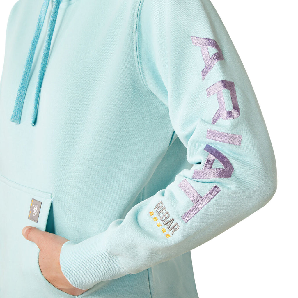 Ariat Womens Rebar Graphic Hoodie (10055110) Aquatic/Pastel Lilac