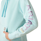 Ariat Womens Rebar Graphic Hoodie (10055110) Aquatic/Pastel Lilac