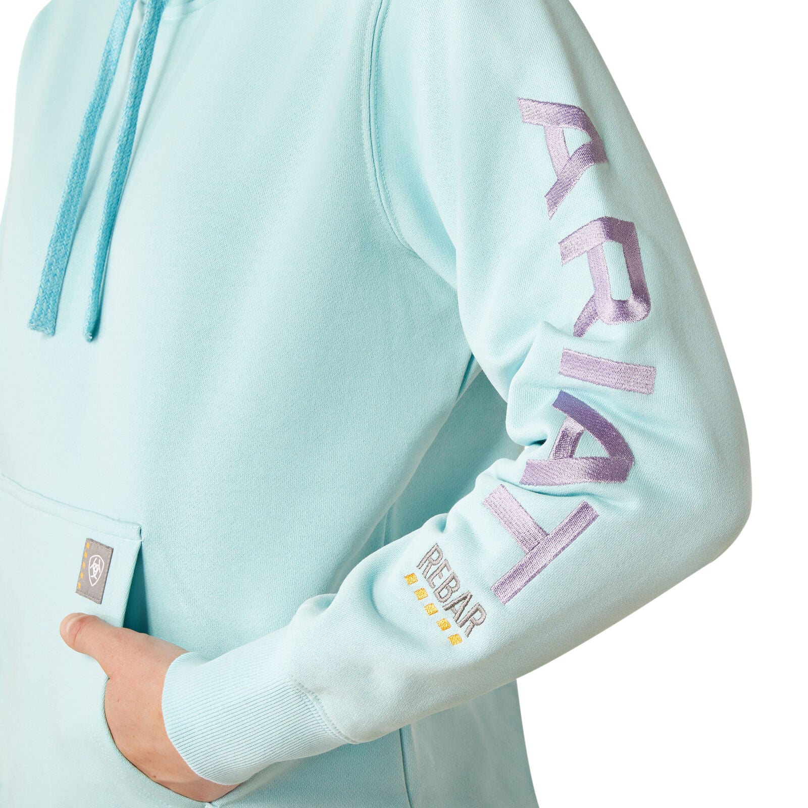 Ariat Womens Rebar Graphic Hoodie (10055110) Aquatic/Pastel Lilac
