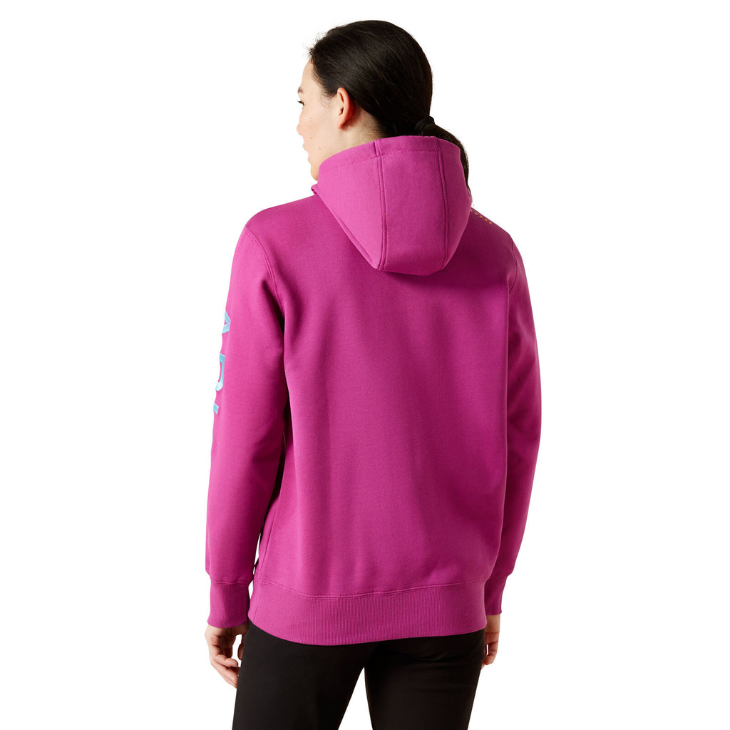Ariat Womens Rebar Graphic Hoodie (10055112) Willowherb/Maui Blue
